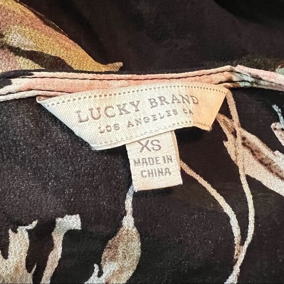 Lucky brand floral sheer long sleeve top‎ - Picture 4 of 14